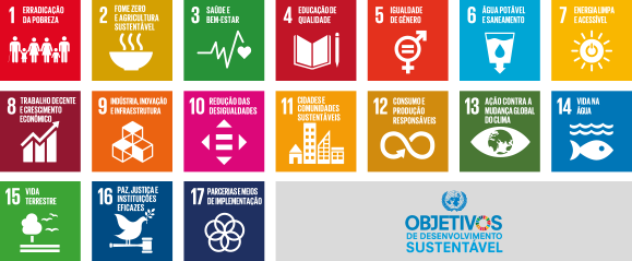 Imagem dos ícones dos Objetivos do Desenvolvimento Sustentável da ONU